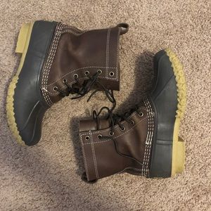 Dark brown LL Bean boots 8”